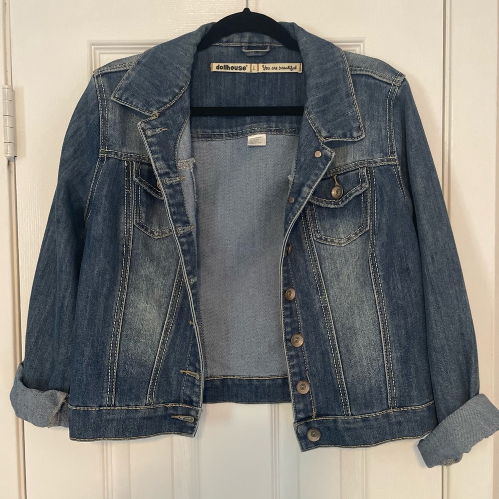 Dollhouse Denim Jacket! Size Large